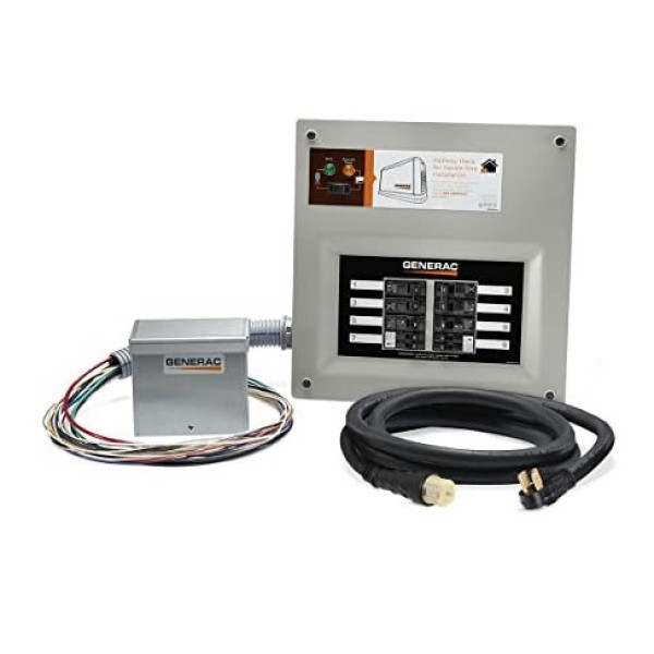 Generac 6854 - 30-Amp HomeLink Upgradeable Pre-Wired Manual Transfer Switch System (Alum)
